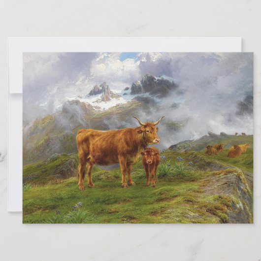 Carte Bovins des Highlands (par Rosa Bonheur) (Devant)