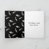 Carte Bow Anniversaire sur plumes (Intérieur)