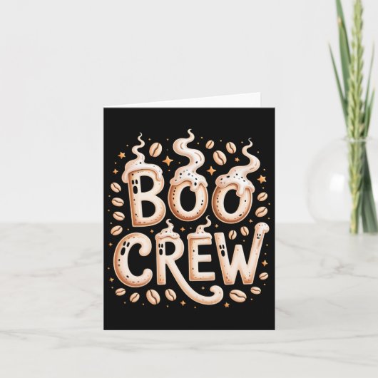 Carte Bow Crew Halloween Café Cappuccino Espresso Rist (Devant)