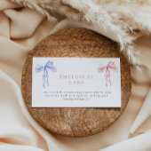 Carte Bow Enclôture Genre Révéler Personnalisé Ins