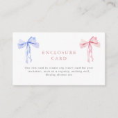 Carte Bow Enclôture Genre Révéler Personnalisé Ins (Devant)