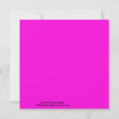 Carte Bow étoile rose chaud (Dos)