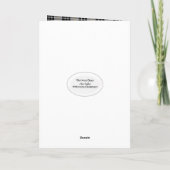 Carte Bow Noir Anniversaire Sur Tartan Plaid (Dos)