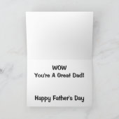 Carte Bow Wow Wow Wow Vous êtes une grande Fête des père (Intérieur)