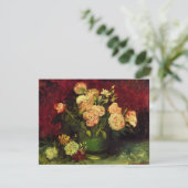 Carte Bowl avec Peonies et Roses par Vincent van Gogh (Debout devant)