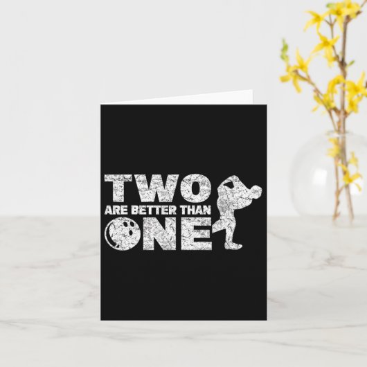 Carte Bowler à deux mains Funny Bowling (Fleur jaune)