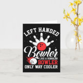 Carte Bowler à gauche Cool Bowling Pins Strike Sport (Fleur jaune)