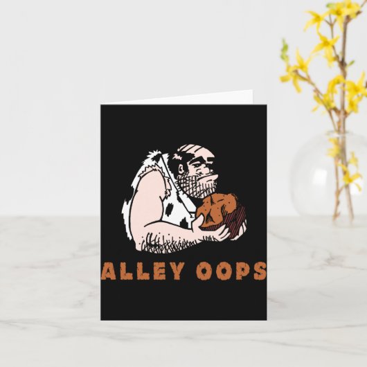 Carte Bowling Alley Oops Caveman  (Fleur jaune)
