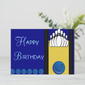 Carte Bowling Anniversaire (Debout devant)