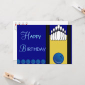 Carte Bowling Anniversaire (Devant/Arrière en situation)
