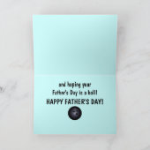 Carte Bowling Ball Fête des pères heureuse (Intérieur)