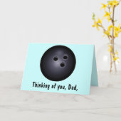 Carte Bowling Ball Fête des pères heureuse (Fleur jaune)