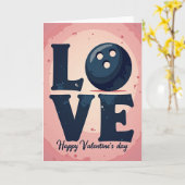 Carte Bowling Ball Love Card (Fleur jaune)
