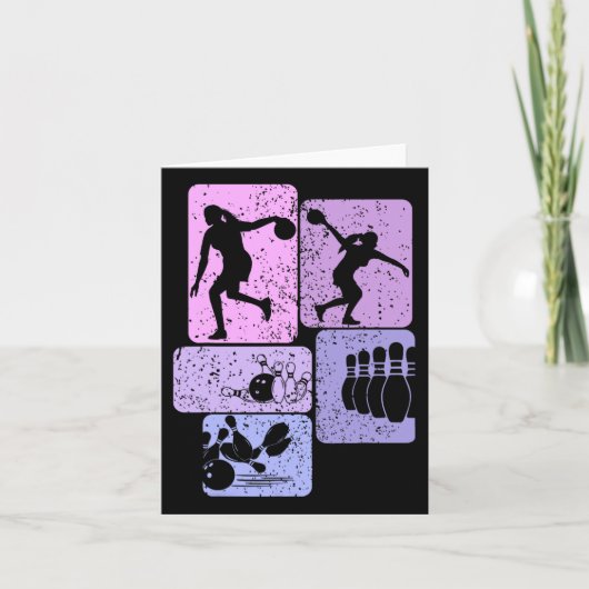 Carte Bowling Bowler filles femmes (Devant)
