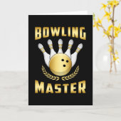 Carte Bowling Bowler Strike Team Bowl Sport Drôle Cadeau (Fleur jaune)