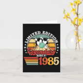 Carte Bowling Bowling Birthda 1985 Bowling Byll (Fleur jaune)