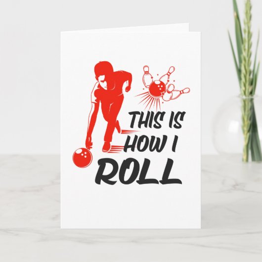 Carte Bowling Bowling Bowling Ball Dit Bowler Cadeau (Devant)