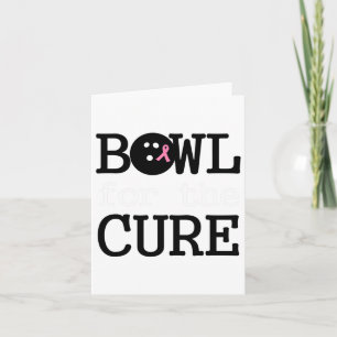 Carte Bowling Breast Cancer Bowler Pink Ribbon Bowl Pour