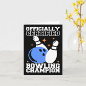 Carte Bowling Byll Bowler Outfit Bowling Champion (Fleur jaune)