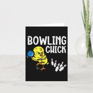 Carte Bowling Chick Funny Bowler Femmes Filles Enfants T