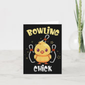 Carte Bowling Chick Funny Chicken Athlète Bowler Hommes (Devant)