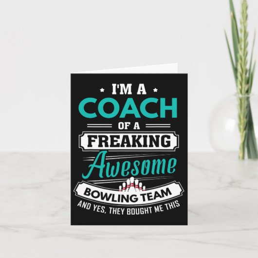 Carte Bowling Coach Bowling Team Coach Cadeau (Devant)