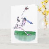 Carte BOWLING - cricket, tony fernandes (Fleur jaune)