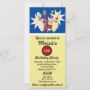 Carte Bowling de style vintage