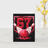 Carte Bowling Drip Number 67 Player Or 67th Birthday Des (Fleur jaune)