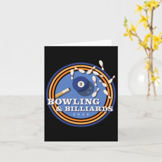 Carte Bowling Et Billard - 2 Ll (Fleur jaune)