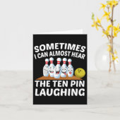 Carte Bowling Funny Bowler Entendre La Dix Épingles Rire (Fleur jaune)