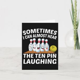 Carte Bowling Funny Bowler Entendre La Dix Épingles Rire