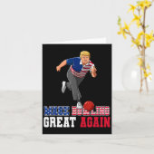 Carte Bowling Great Again - Drôle Trump Bowling Accesseu (Fleur jaune)