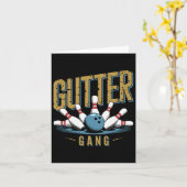 Carte Bowling Gutter Gang Funny Bowler 1 (Fleur jaune)