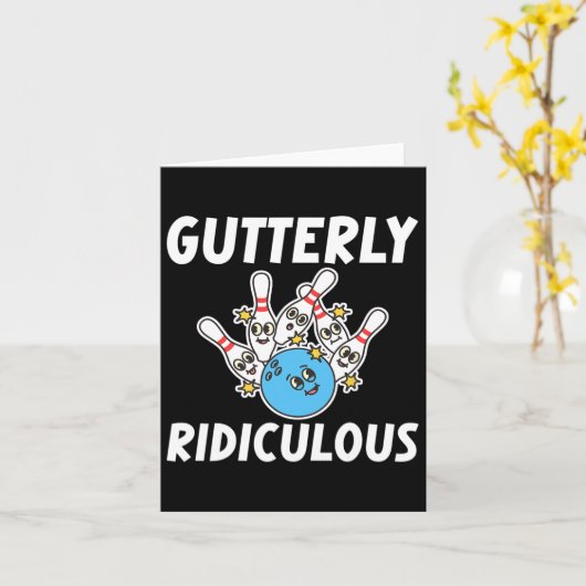 Carte Bowling Gutterly Ridicule (Fleur jaune)