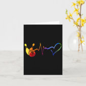 Carte Bowling Heartbeat Tee Colorful Bowling Jeu Da (Fleur jaune)