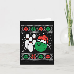 Carte Bowling laide doux Noël Sweater Bowles de sport Xm