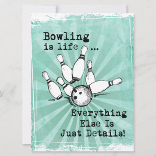 Carte Bowling Lover cadeau, Drôle Joueur de Bowling cade