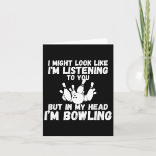 Carte Bowling Lover Hommes Femmes Enfants Ados Garçons F