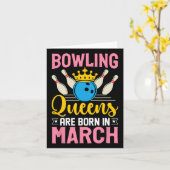 Carte Bowling Marche Anniversaire Femmes Filles Dames Re (Fleur jaune)