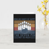 Carte Bowling Me Rend Heureux Les Sept Épingles Pas Tant (Fleur jaune)