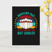 Carte Bowling Papa  - Cadeau de Fête des Pères Cool (Fleur jaune)