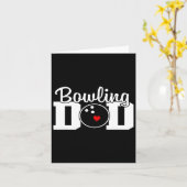 Carte Bowling Papa Équipe Joueuse Partie Bowling Légende (Fleur jaune)