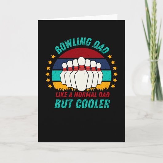Carte Bowling Papa - Fête des pères Cool Cadeau (Devant)