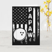 Carte Bowling Papaw American Flag Vintage Christmas Xmas (Fleur jaune)