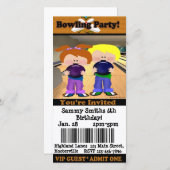 Carte Bowling Party (Devant / Derrière)