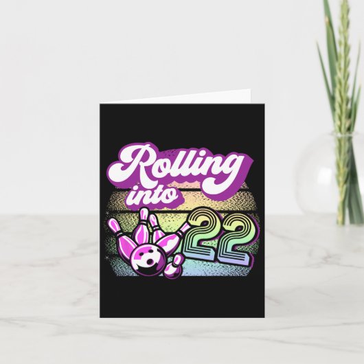 Carte Bowling Party Rolling Dans 22 Bowling Anniversaire (Devant)