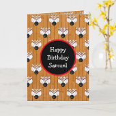 Carte Bowling personnalisé thème anniversaire (Fleur jaune)