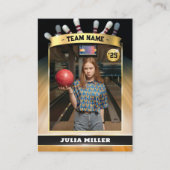 Carte Bowling personnalisée, Carte Bowler moderne (Devant)