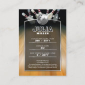 Carte Bowling personnalisée, Carte Bowler moderne (Dos)